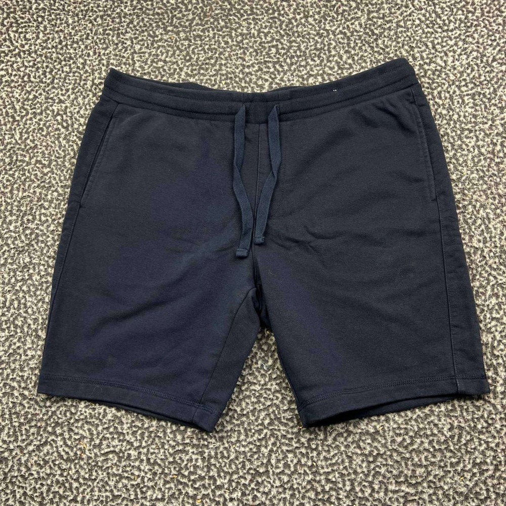Members Mark French Terry Shorts Men Large Blue Drawstring Pocket L